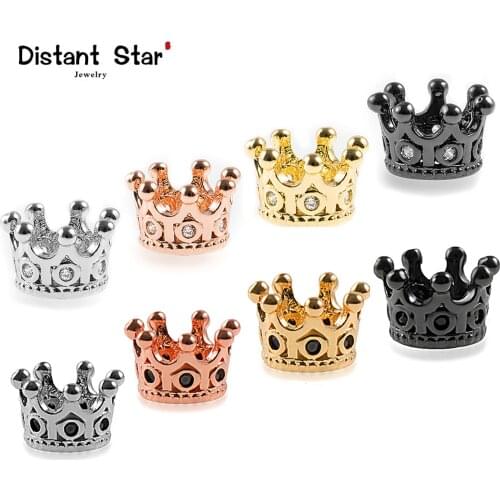 6.8*10*9/7*10.8mm High Quality Micro Pave Zircon Small Crown Beads Handmade DIY Bracelet Natural Stone Beads Bracelet Jewelry