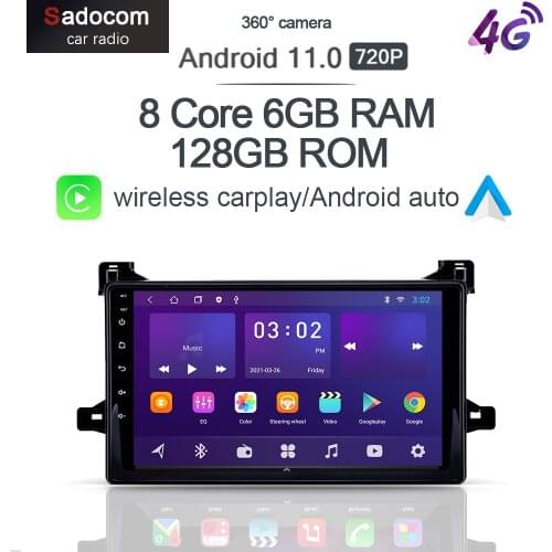 360 Panoramic Carplay 6G+128G 8Core Android 10.0 Car DVD Player Video GPS WIFI Bluetooth 5.0 RDS Radio For Toyota Prius 2016