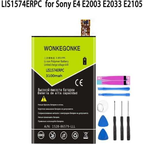 WONKEGONKE LIS1574ERPC Battery for Sony Xperia E4 E2003 E2033 E2105 battery