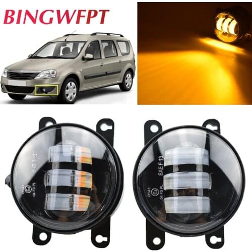 BINGWFPT For Dacia Logan MCV 2009 2010 2011 2012 2013-2015 Car Fog Lamp Assembly 12V LED Fog Light Headlight