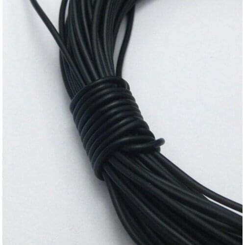 50 Meter Black 1mm Solid Rubber Plastic Jewelry Cord String for Pendants
