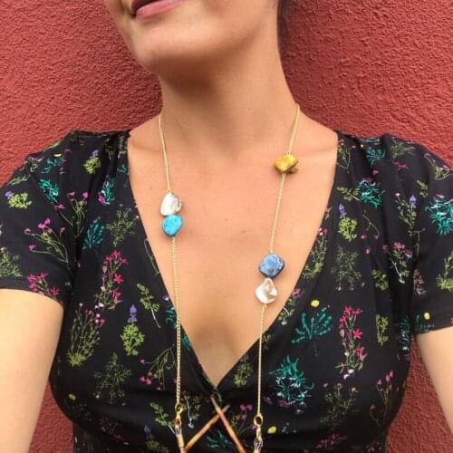 Shell Charm Handmade Sunglasses Eyeglass Chain Fashion Non-slip Glasses Chains Holder Lanyard