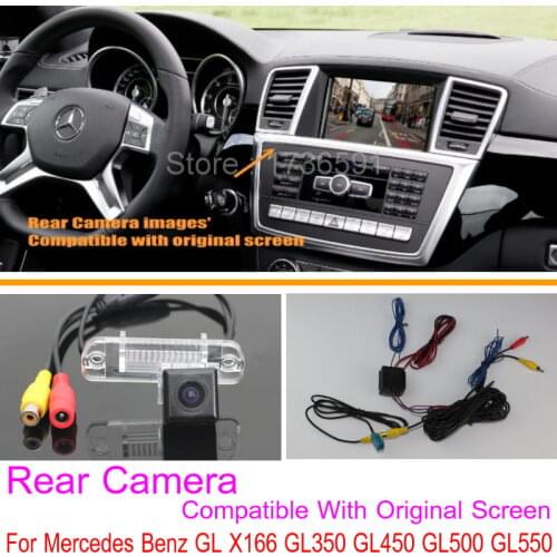 For Mercedes Benz GL X166 GL350 GL450 GL500 GL550 RCA & Original Screen Compatible / Rear View Camera / Back Up Reverse Camera