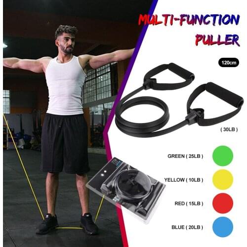 1.2m Yoga Pull Rope Elastic Resistance Bands Fitness Rope Rubber Bands for Fitness Equipment Expander Exercise Tube Training hot