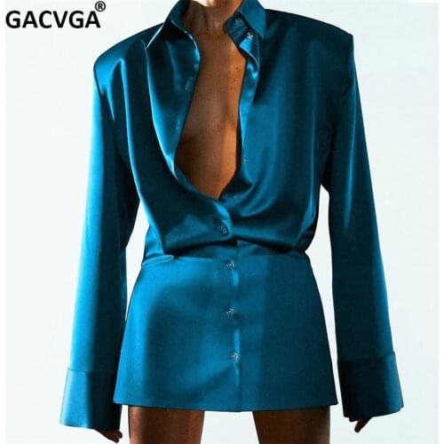 Женские рубашки с рюшами GACVGA China At AliExpress