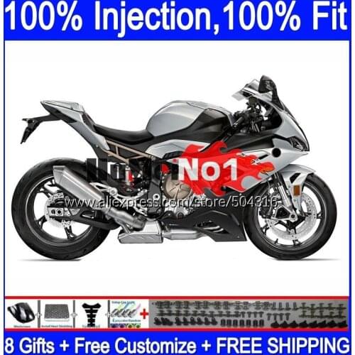 Injection Kit For BMW S1000 RR S 1000 RR CC 2019 2020 2021 129MC.7 S 1000RR S1000-RR S1000RR 19 20 21 OEM Fairings glossy silver