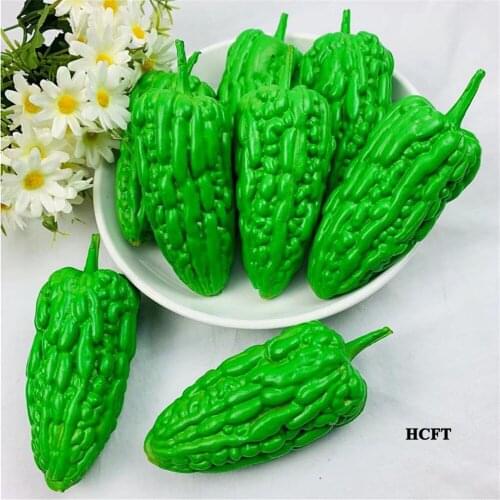 Artificial fake vegetables props Kitchen hotel restaurant store shop decoration balsam pear bitter gourd bitter melon model