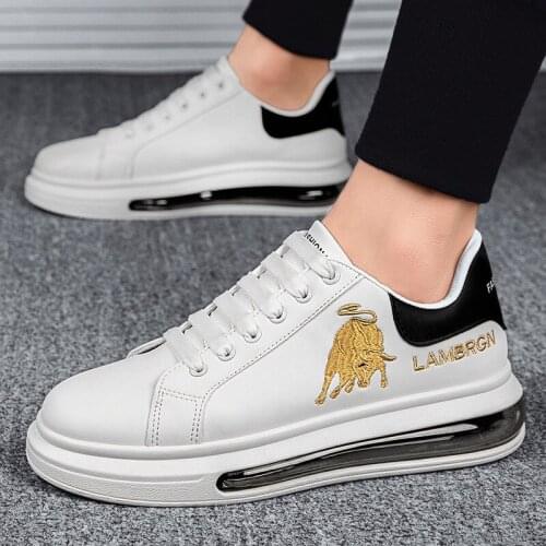 ZEEKSON Mens Shoes Winter Plus Velvet Cushioned Casual Shoes Korean Fashion Net Red White Shoes Low-top Warm Sports Shoes