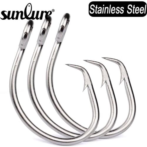 20pc Saltwater Fishing Hook DWH105 Circle Hook 11/0#-16/0# Model stainless steel Fishhook Made in Taiwan