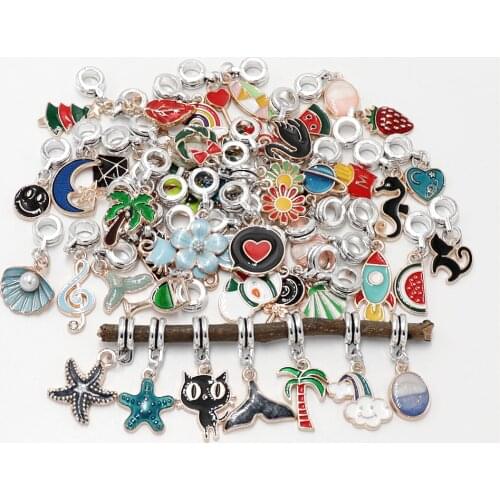 Hot Sale 30pcs Women Bracelet Pendants Charm Dangles Fit for Pandora Style Necklace Bracelets Jewelry Making