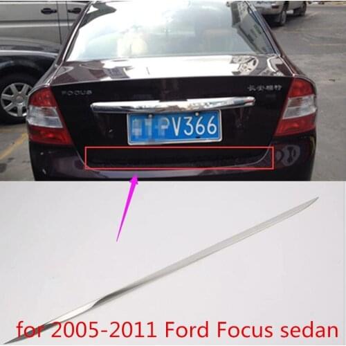 For 2005-2011 Ford Focus sedan Stainless Rear Trunk Tailgate Door Edge Lid Molding Strip Chrome Trim Cover Car Accessories