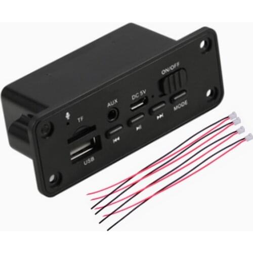 5V Bluetooth 5.0 MP3 Decoder Board 2 x 3W Amplifier Car FM Radio Module USB TF AUX Audio For Car Handsfree