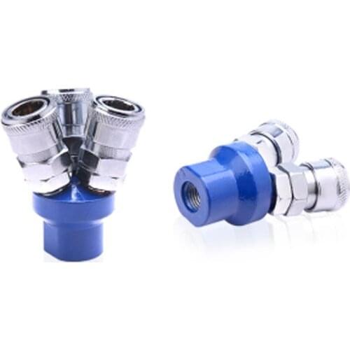 C type Pneumatic Fittings 1/4" Female Thread 2 Way/3 Way Air Hose Quick Coupler Socket Connector SMV SMY