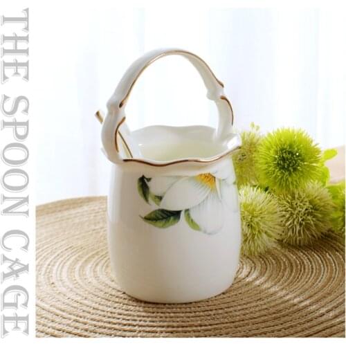 Bone china spoon holder, porcelain kitchen spoon rest, utensil holder, cooking spoon stand, kicthen organizer, kitchen storage