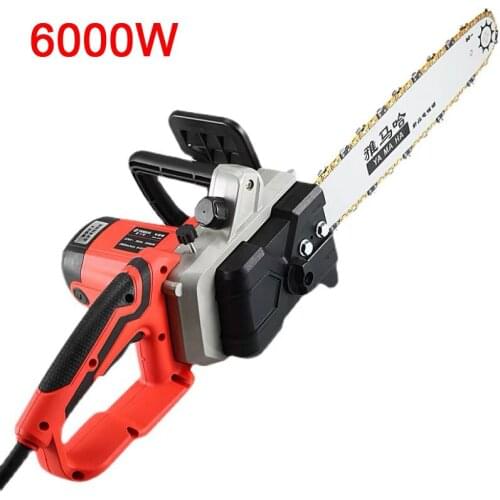 6000W 16 inch portable cutting machine household electric woodworking chain saw logging portable chain saw wood chain saw