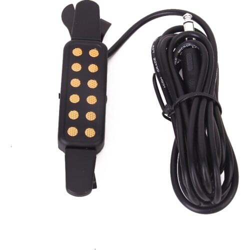 Clip-on Pick-up Pickup with Cable Accessory for Acoustic Guitar Black