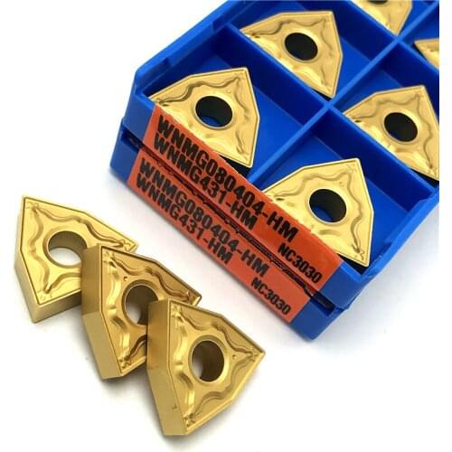 WNMG080404 HM NC3030 Carbide inserts External Turning Cutting tool Steel processing Cutting tool CNC Turning insert