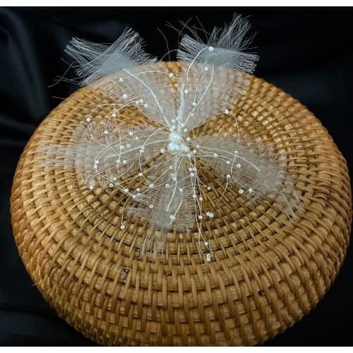 Floral Wedding Hair Pins Tiaras Beaded Pearls Bridal Hair Jewelry Accessories Handmade Women Headpiece tocados para el pelo