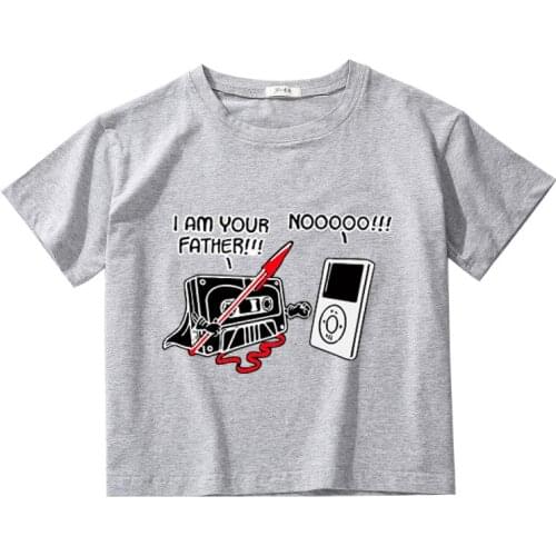 I am your father graphic funny crop top women breathable cotton t-shirt women short tee shirt summer top women clothing harajuku