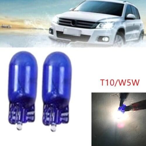 10pcs Car T10 Halogen w5w 168 Wedges 12V 5W Xexon Signal Lamp Super White Instrument Light Reading Light Clearance Lamp