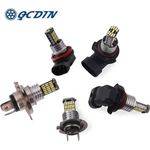QCDIN 2Pcs Car H7 LED Headlight Bulbs LED H4 Car Auto Headlamp H8/H11 9005/9006 Auto Headlamp Led Car Light 12V