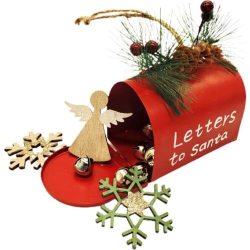 2021 Creative Xmas Tree Mailbox Pendant Happy New years Christmas Tree Hanging Ornament Christmas Decoration