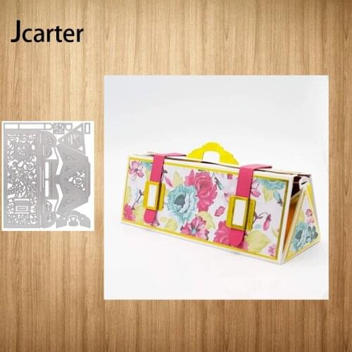 2021 Bag Box Handle Flowers Frame Metal Cutting Dies Shape Scrapbooking Craft Die Cut Stencil Card Make Mould Sheet Decoration