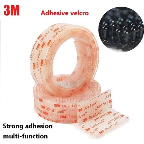 3M Velcros Adhesive Black Dual Lock Type 250/25.4mm Mushroom Reclosable Fastener Tape SJ3550