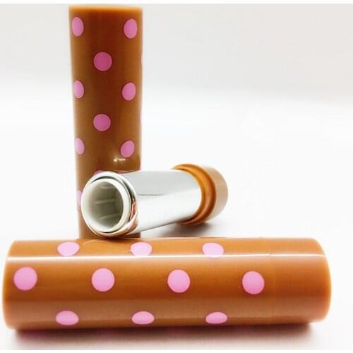 30/50/100pcs 9mm DIY Mini Lipstick Tubes Small Sample Tubes Lip Balm Containers Chocolate Sugar Girl Heart Pink spot bottles