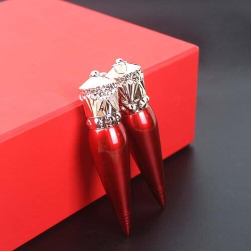 50pcs 12.1mm lipstikc tube high-grade empty Lip balm container shinry sapphire and ruby carrot with Crown