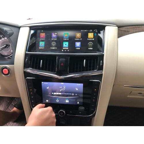 Android 10 4+64G For Nissan Patrol Double screen Car Radio Player Car GPS Navigation Auto Stereo Multimedia Headunit DSP Carplay