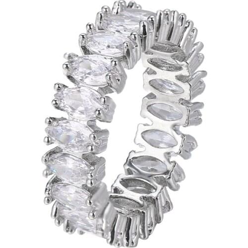 Bettyue Classic Style Round Shape Ring Two Color Choice Shiny Cubic Zircon Ornament For Female Fashion Jewelry Party Gift