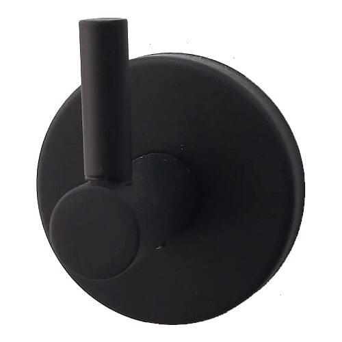 Bay Bathroom Black Single Robe Hook