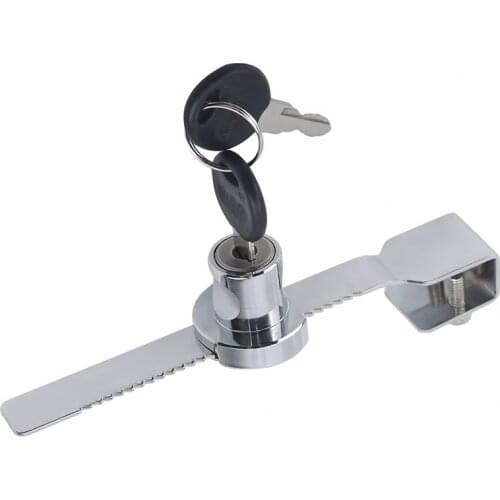Zinc Alloy Sawtooth Lock Glass Sliding Door Window Lock Display Cabinets Filing Cabinets Glass Counter Rack Lock With 2 Keys