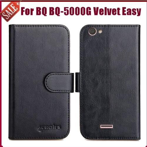Hot Sale! BQ BQ-5000G Velvet Easy Case New Arrival 6 Colors High Quality Flip Leather Wallet Protective Phone Cover