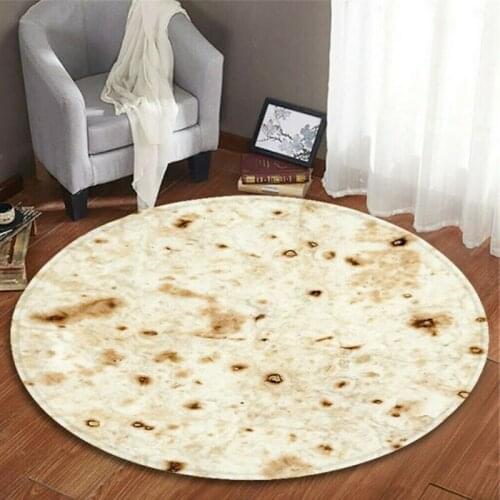 Simulation Pancake Game Mat Funny Blanket Mexican Pancake Tortilla Blanket Soft Comfortable Beach Blanket For Adults/Kids Home