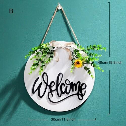 Simulates Flower Wooden Round Pendant Simple Study Innovative Home Living Room Bedroom Wall Decoration GQ GQ