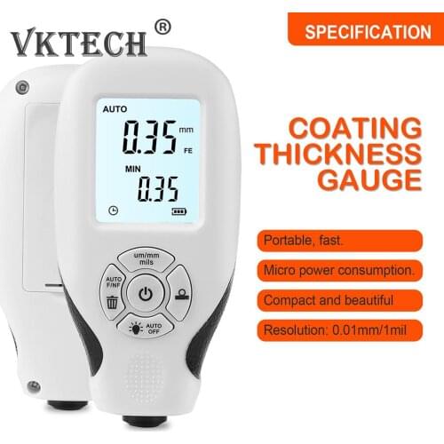 Thickness Gauge LCD Display Digital Tool Digital Coating Thickness Gauge Car Paint Meter Dry Film Thickness Tester