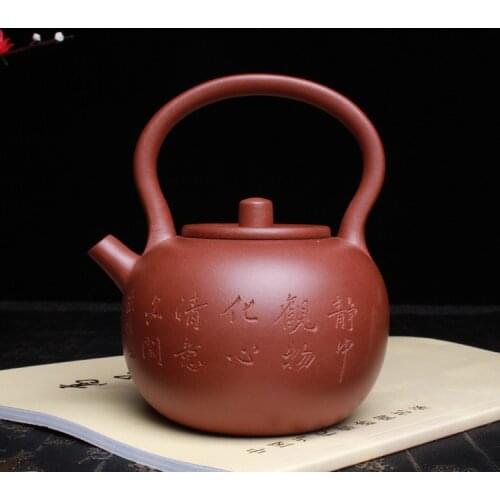 Famous craftsmen pure manual recommended undressed ore girder in static mud purple teapot agent on a commission basis