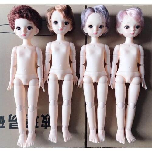 30cm BJD Doll Boy 1/6 Male Doll Short Hair Cute Baby Doll DIY Naked nude Body With Head Dress Up Toys For Girls Children Gifts