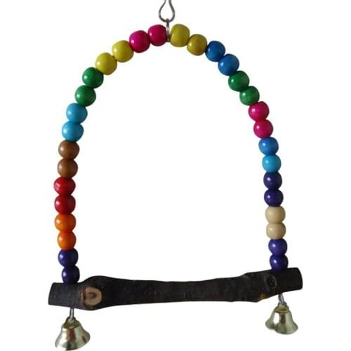 Small Birds Toy Wooden Ladders Swing Scratcher Perch Climbing Ladder With Rope Bird Cage Hamsters Parrot Toys Pet Supplies