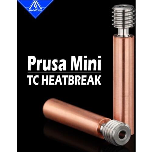 Mellow All-Metal NF Prusa MINI-TCrazy Heat Break Titanium & Copper 3D Printer Throat For Printing PLA ABS PA PETG PC