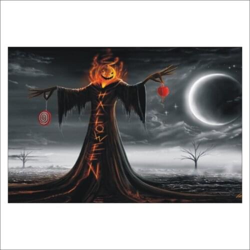 5D Diamond Painting Kit Halloween Gift Pumpkin Head Cross Stitch Art Painting Rhinestone Embroidery DIY Home Decoration T092