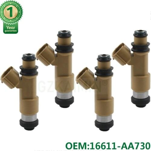 SET 4 Fuel Injector injection nozzle 16611-AA730 16611AA680 16611AA68B for Subaru Forester Impreza Outback 2.5 05-10