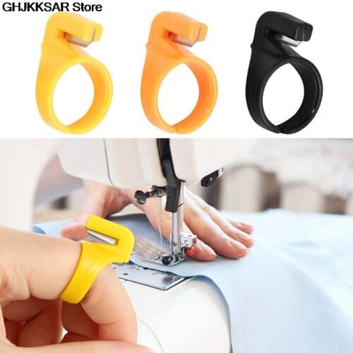 Finger Knife 3PCS Plastic Thimble Sewing Ring Thread Cutter Finger Blade Needle Sewing Craft DIY Accessory Tool