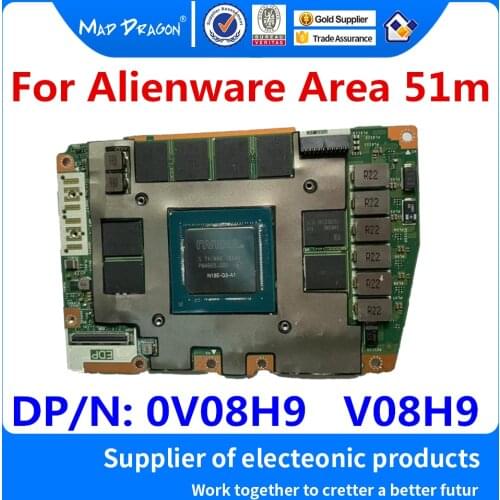 New original Graphics Card For Dell Alienware Area 51m Area-51m NVIDIA RTX 2080 8GB Video Card N18E-G3-A1 0V08H9 V08H9 LS-G88BP