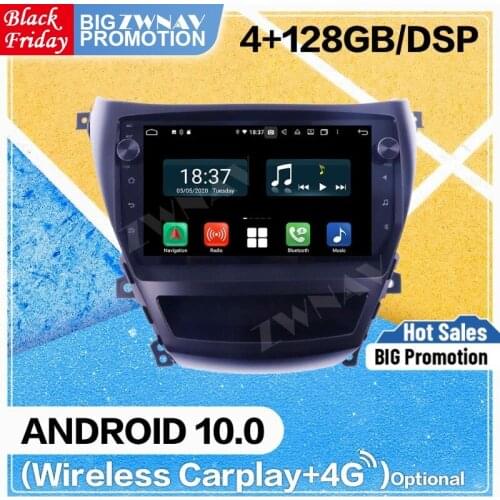 2 Din 128G Carplay Android Screen Player For Hyudnai Elantra 2010 2011 2012 2013 GPS Navi Radio Audio Stereo Recorder Head Unit