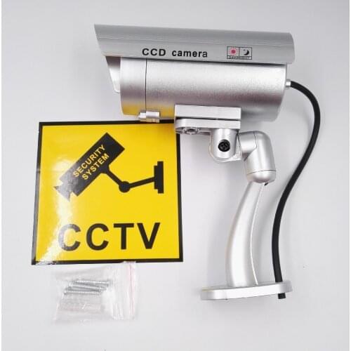 CCTV false Emulational Outdoor Fake Dummy Security Camera cam waterproof Decoy IR Wireless Blinking Flashing Red Led
