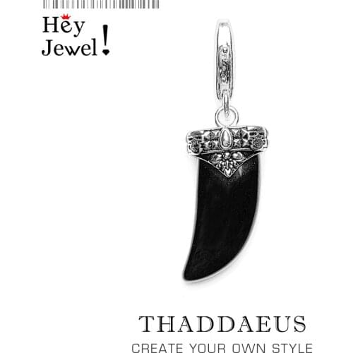 925 Sterling Silver Maori Tooth Charm Pendant Ethnic Fashion Jewelry Nonconformist Look Gift For Women Men DIY Making Bracelet