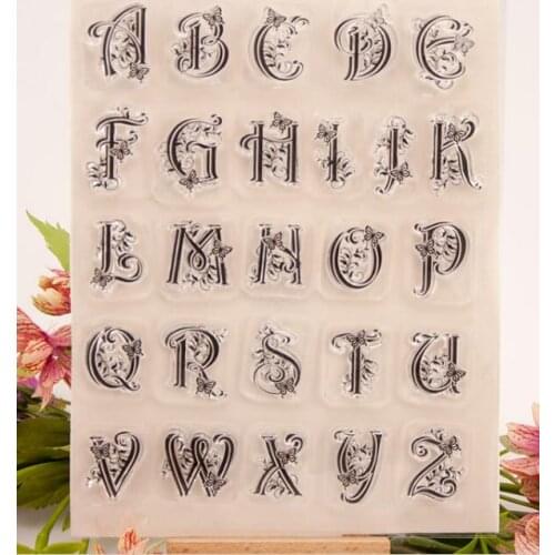 Butterfly letters Transparent Clear Stamp/Seal for DIY scrapbooking/photo album Decorative clear stamp A315